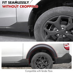 Mabett vehicle side profile with fender flare illustrating integrated look