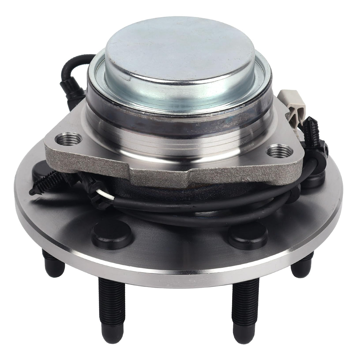 MACEL front hub facing forward showing mounting flange and wheel studs, clear fitment benefit