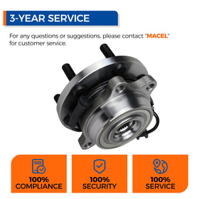 MACEL 515065 packaging and included components showing complete hub assembly and readiness