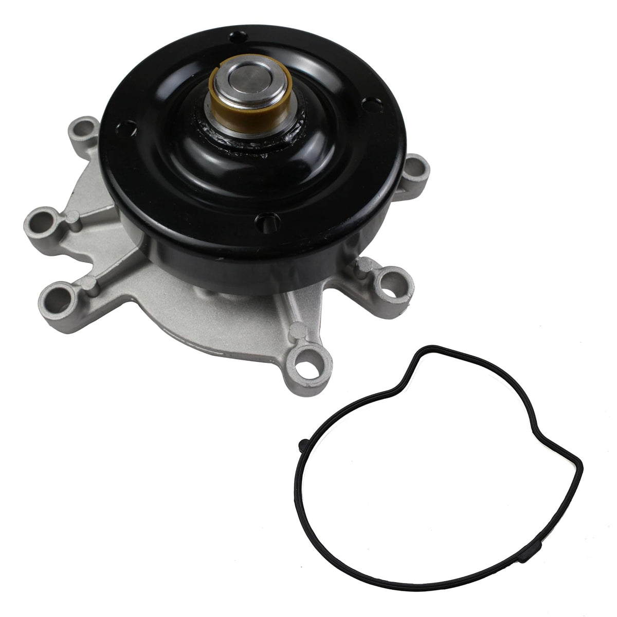 MACEL front view of AW7163 water pump showing mounting points and finish for accurate fit