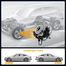 MACEL hub assembly installed on vehicle hub demonstrating direct-fit benefit