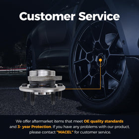 MACEL hub installed on vehicle knuckle illustrating ready-to-drive safety restoration
