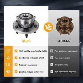 MACEL hub displaying six-lug pattern for correct wheel alignment and secure fit