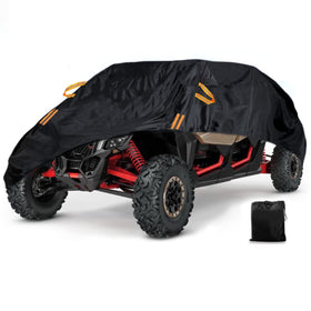 Macosy front view cover on UTV protecting vehicle from weather