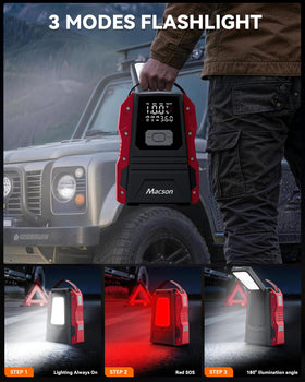 Macson storage bag with accessories organized for easy grab-and-go