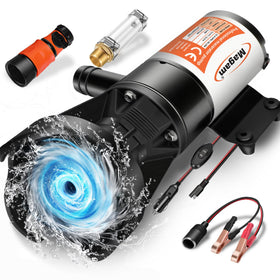 Magam front view pump showing compact design and quick-release flange benefit