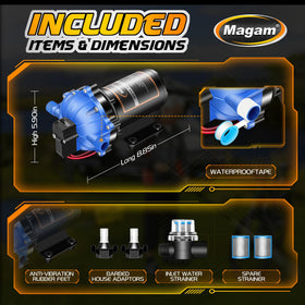 Magam inlet and outlet connection detail showing fittings for leak-free plumbing benefit