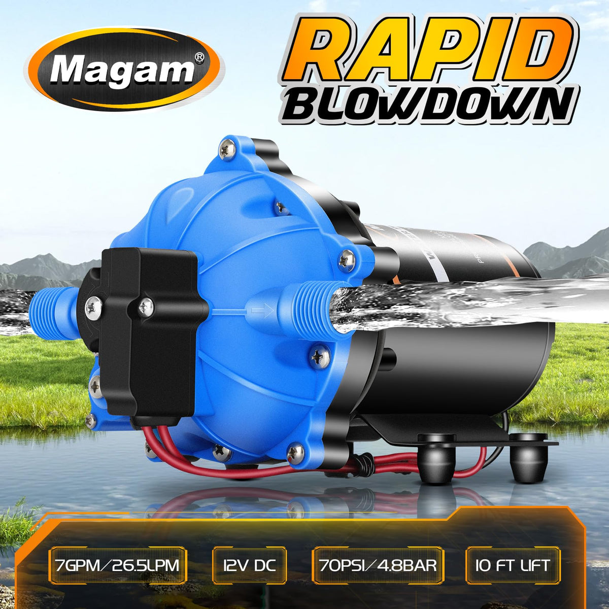 Magam held in hand for scale showing compact size and easy storage benefit