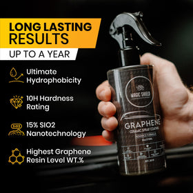 Magic Shield close-up spray nozzle demonstrating smooth, even application for faster coverage