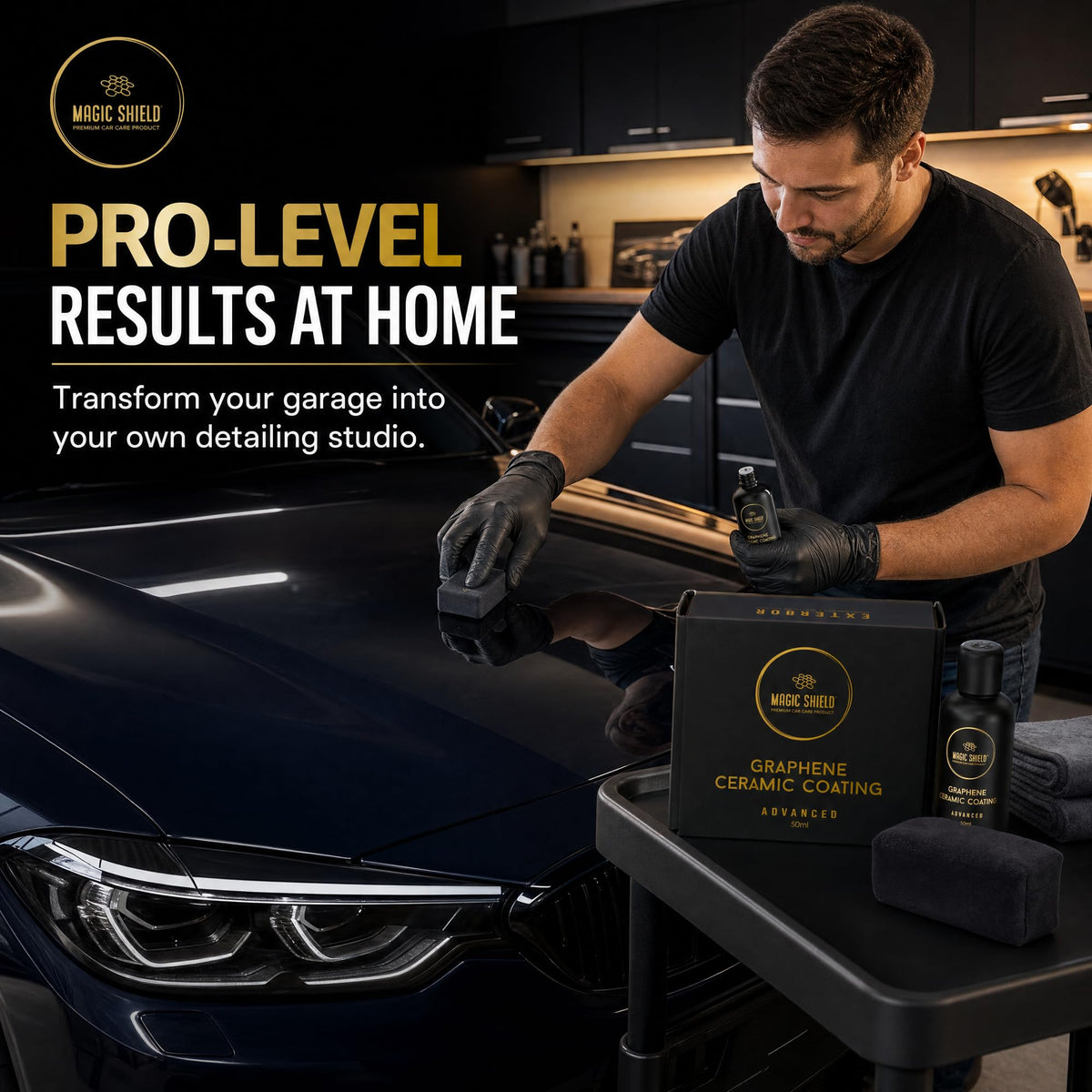 Magic Shield coated paint showing high gloss finish that enhances color and depth