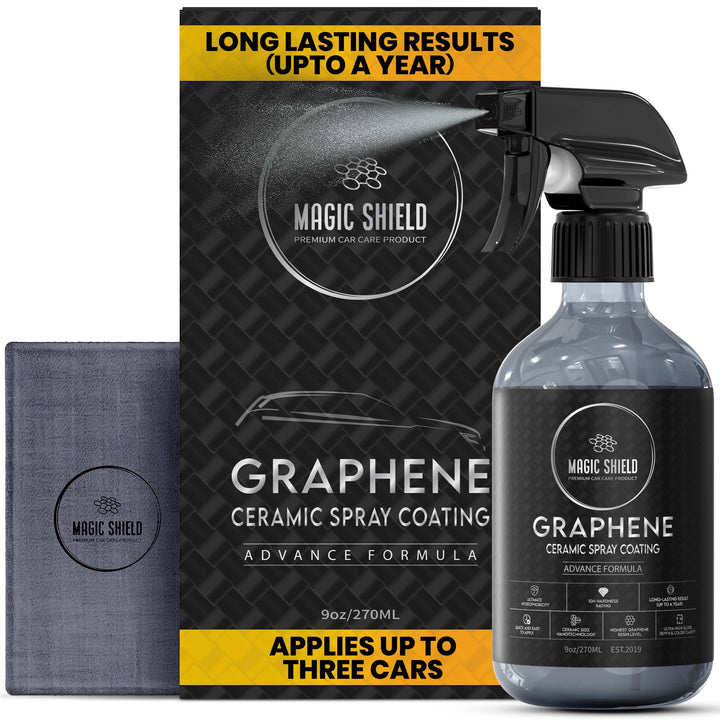 Magic Shield front spray bottle showing label and product clarity