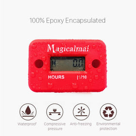 Magicalmai installed on lawn mower illustrating hassle-free tracking benefit