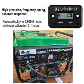 Magicalmai hour meter mounted on a lawn mower illustrating simple field fitment
