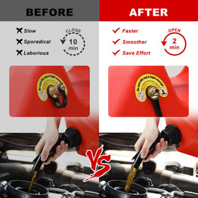 Magicfour vent cap installed on gas can for faster pouring