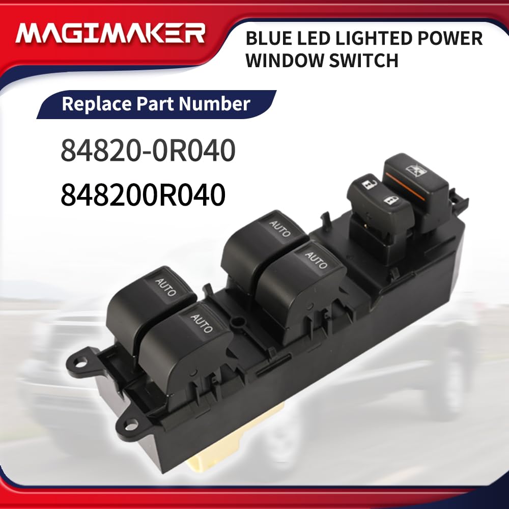 Magimaker switch blue LED illumination in dark for easier nighttime control and visibility