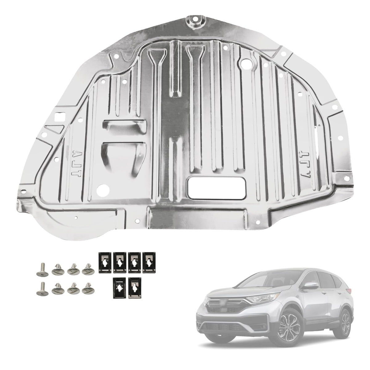 Magimaker front view of engine shield showing full coverage benefit