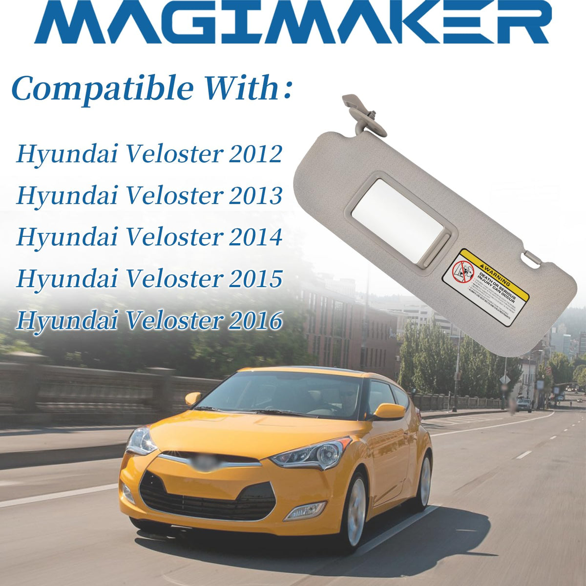 Magimaker visor mirror close-up showing clear reflection and convenience
