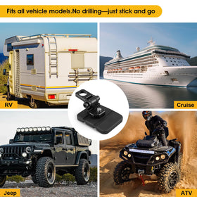MagitcSee mount installed on ATV in mud showing waterproof durability