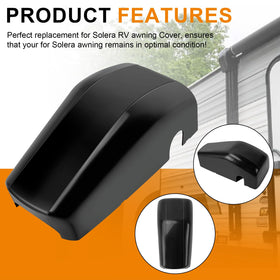 Magluv cover on RV awning in campsite scene improving appearance and safety