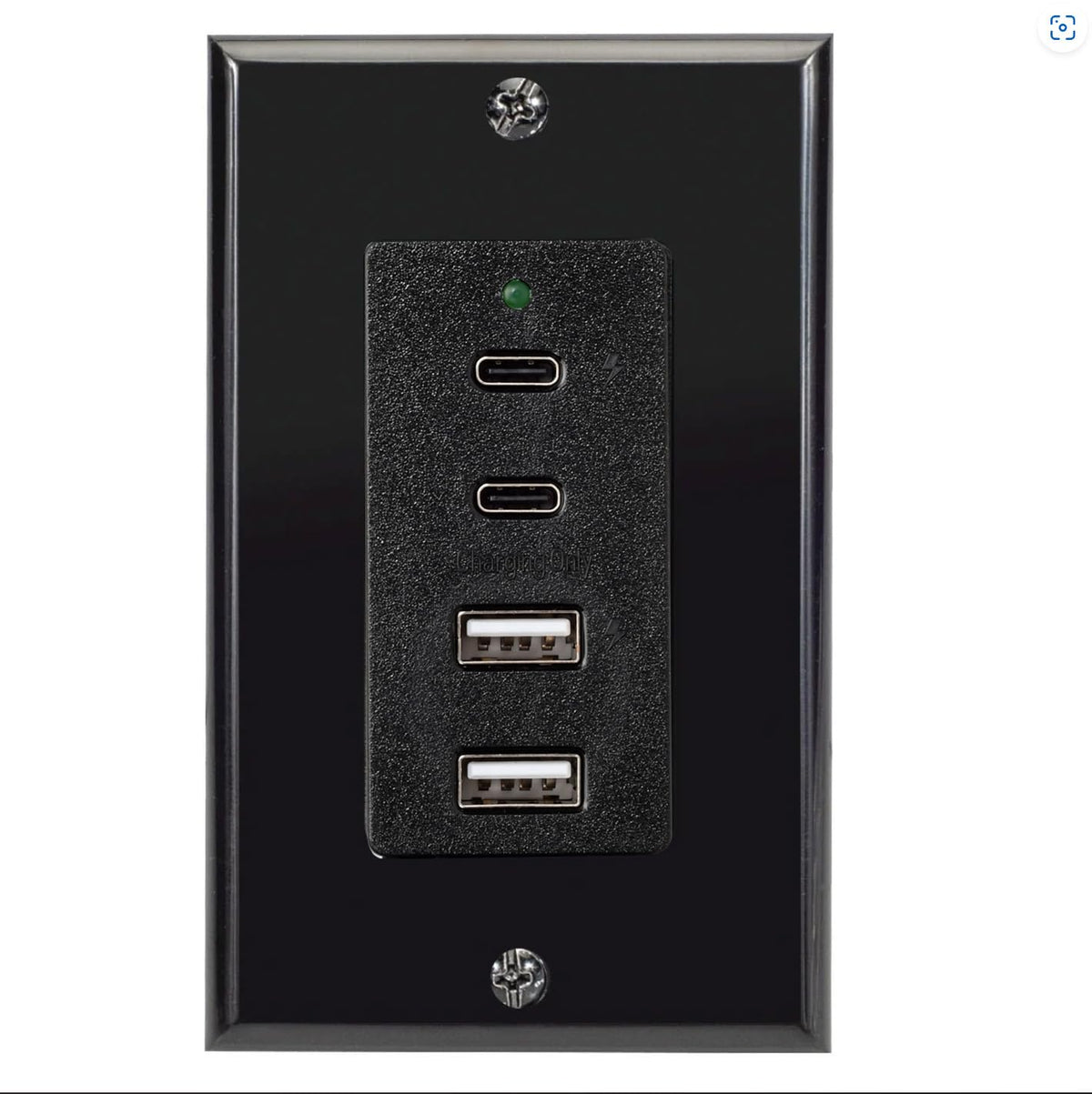 Magnadyne front faceplate in black showing neat installed ports and clean finish