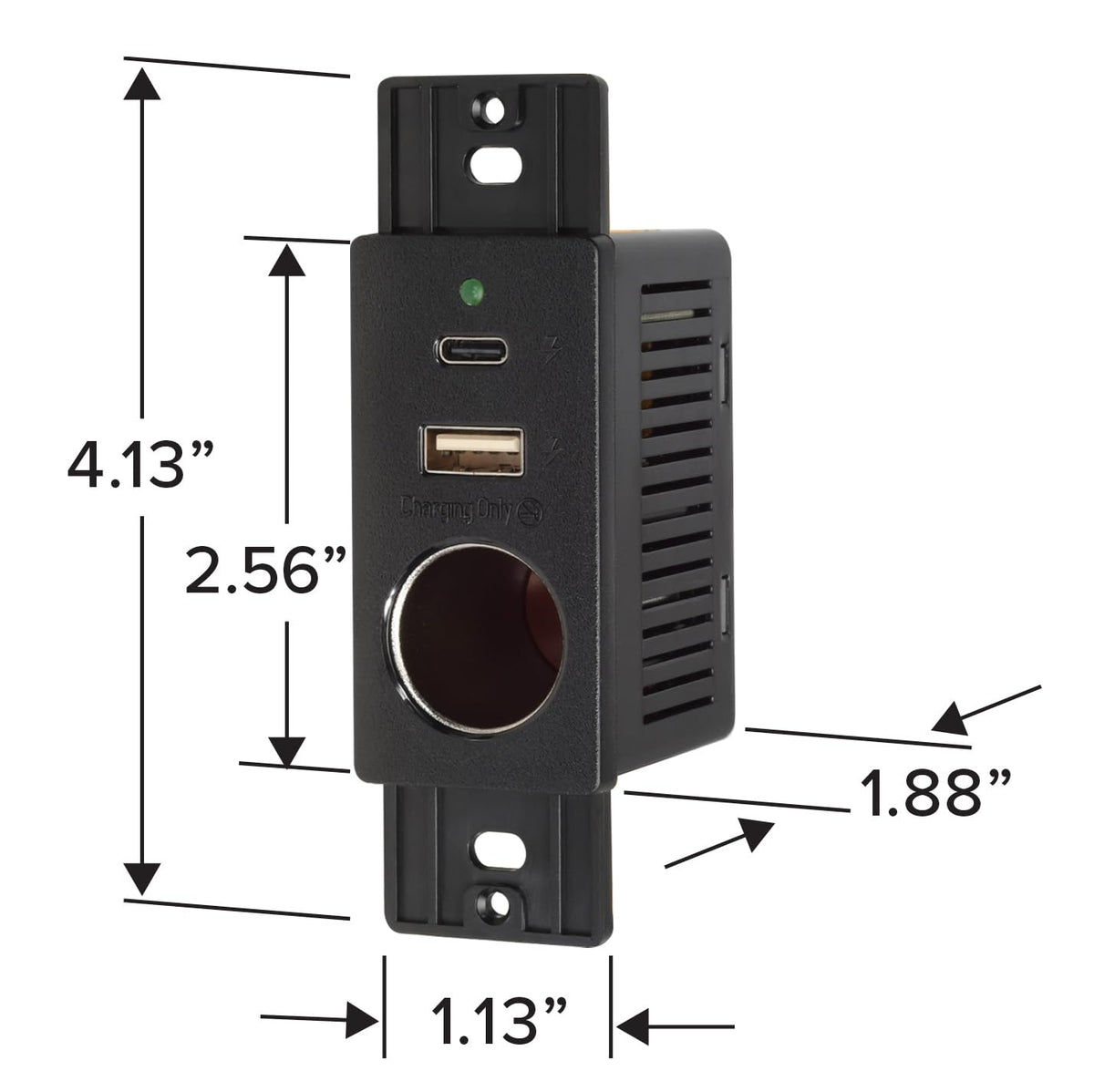 Magnadyne installed in an RV cabin demonstrating simultaneous charging and space-saving benefit