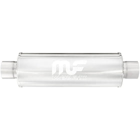MagnaFlow muffler 10416 core close-up displaying perforated straight-through design and flow benefit