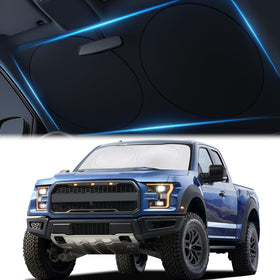 Magnelex front view showing full windshield coverage and cooler cabin benefit