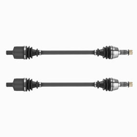 Magorfas front CV axle pair front view showing solid construction and fitment
