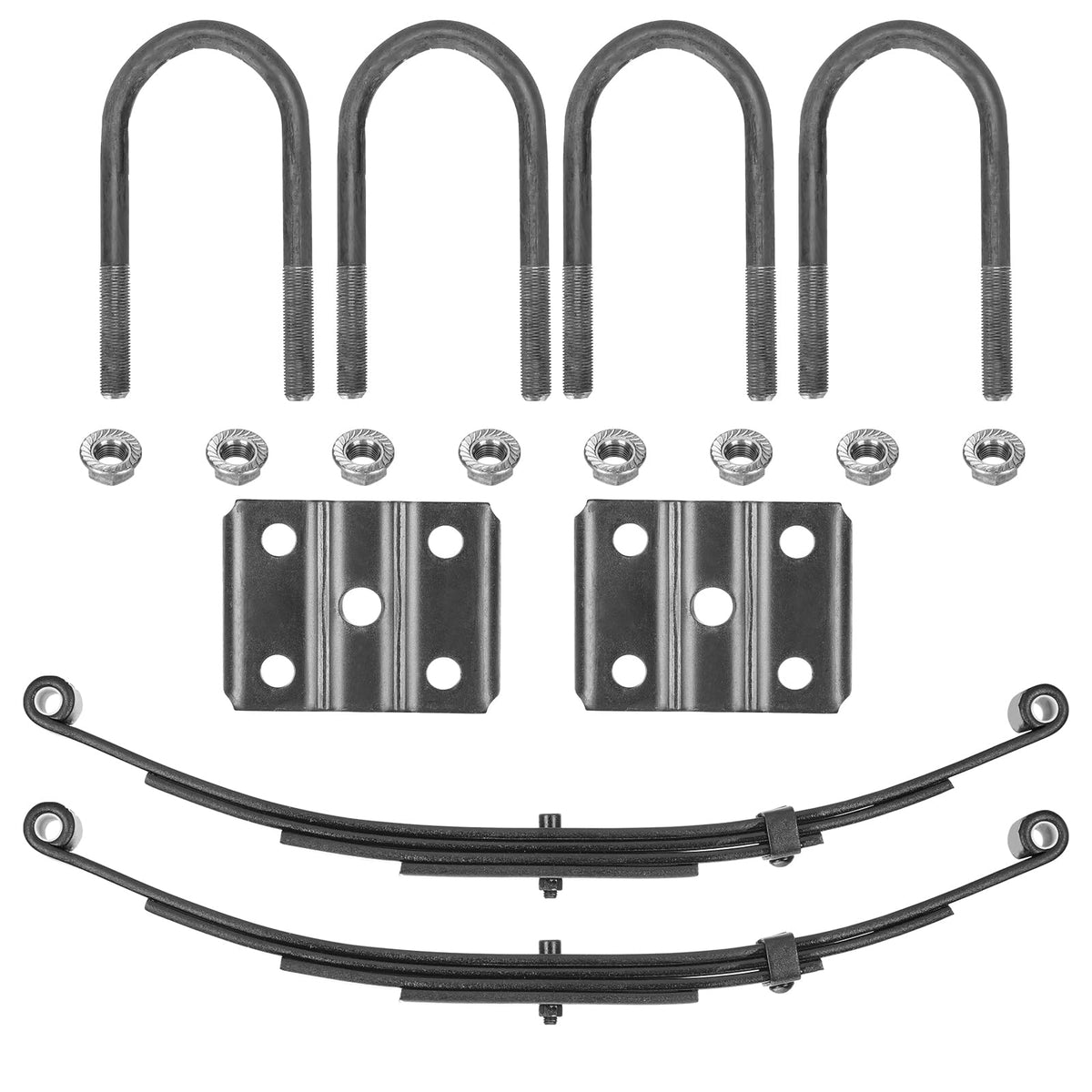 Magorfas front view of 4-leaf spring showing shape and finish for reliable load support