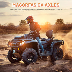 Magorfas axles on ATV trail showing restored driveline confidence on rough terrain