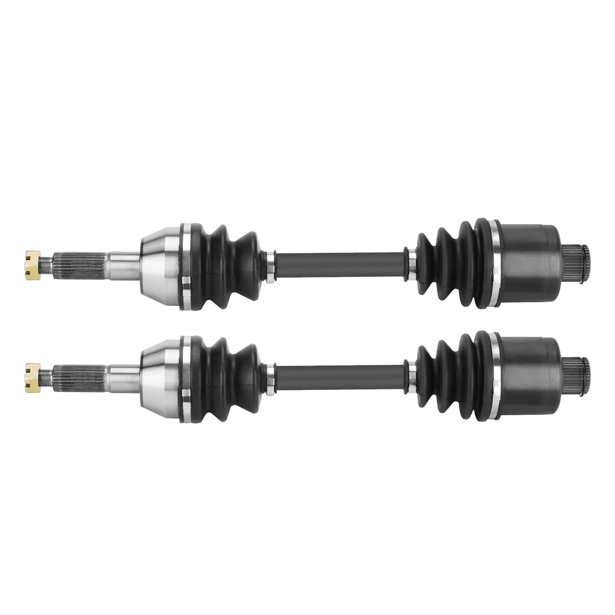 Magorfas rear CV axles front packaging showing both shafts and labels, clear fitment benefit