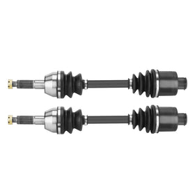 Magorfas rear CV axles front packaging showing both shafts and labels, clear fitment benefit