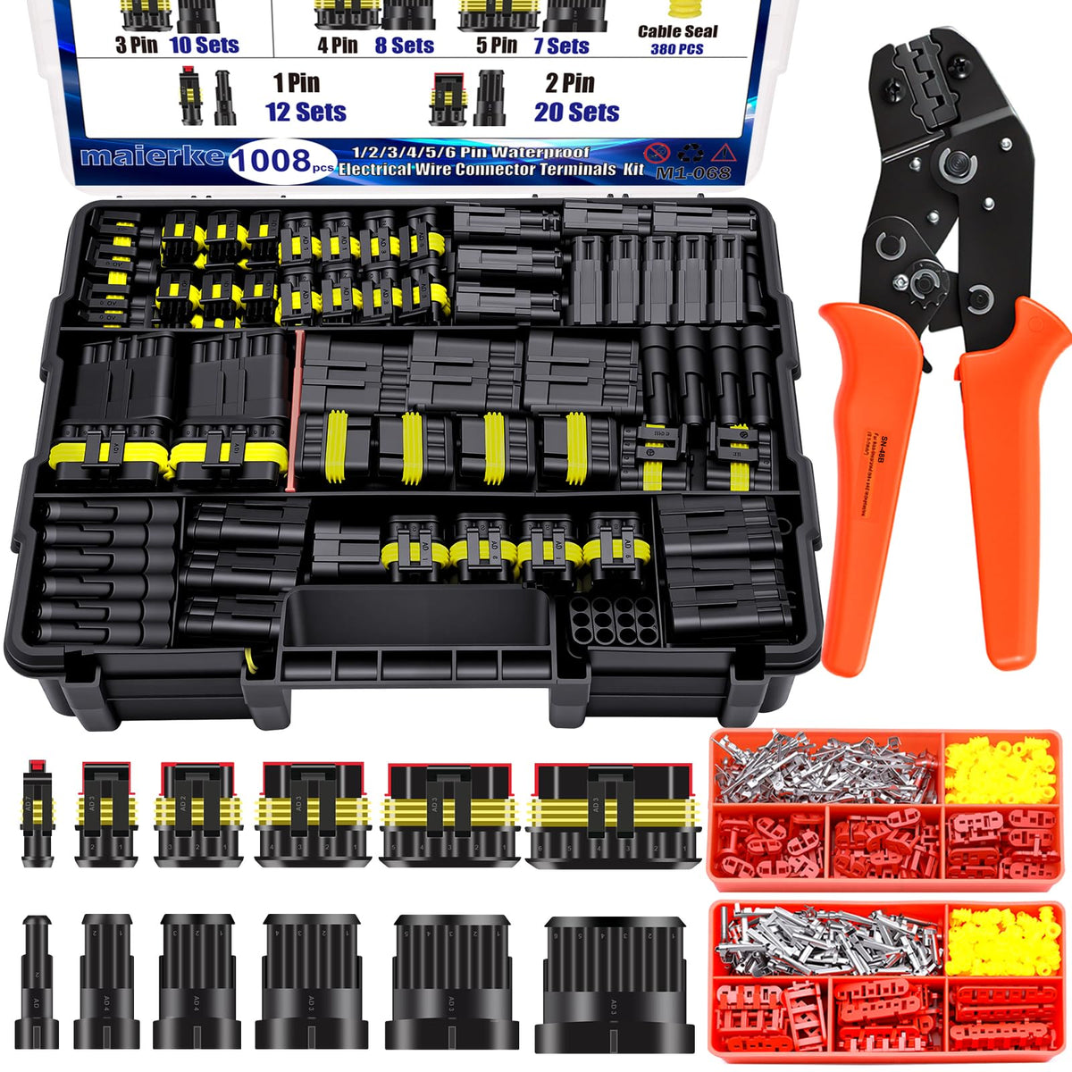 maierke front packaging showing complete 1008PCS kit and benefit of full set