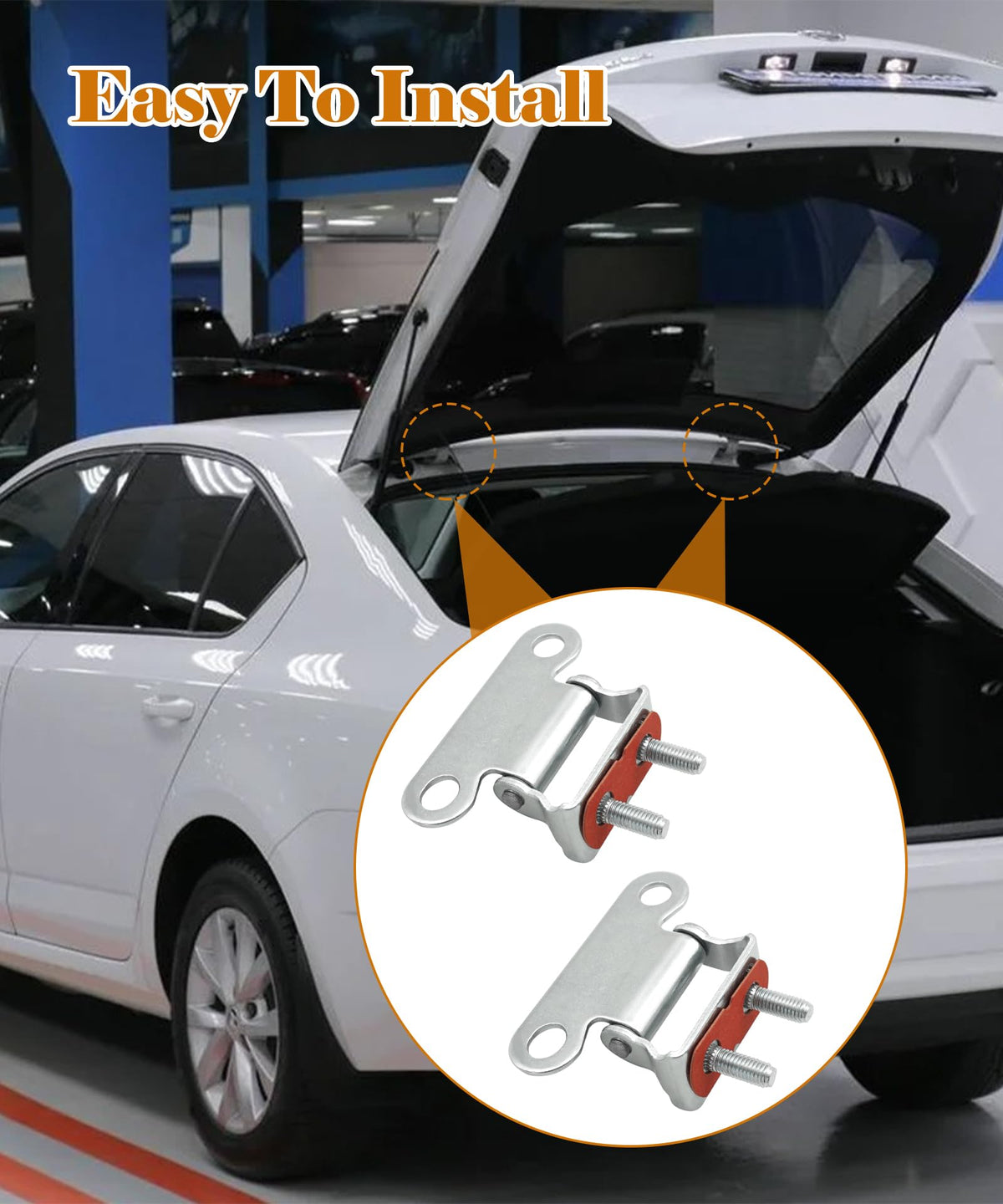 Maigoo hinges on workbench in garage illustrating easy replacement benefit