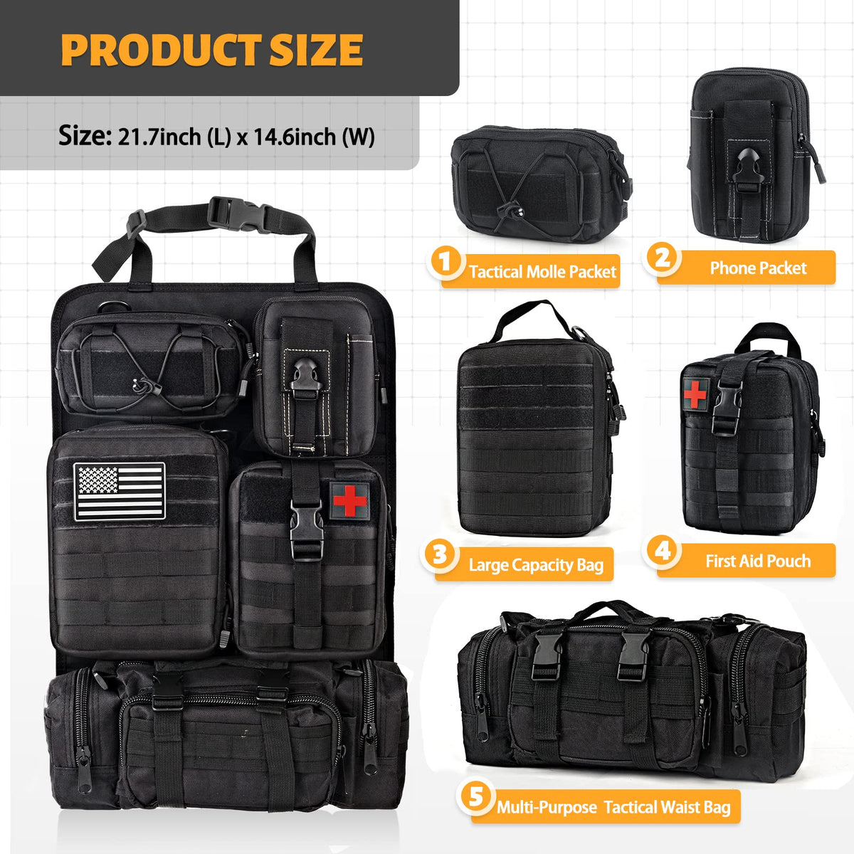 MAIKER OFF ROAD close-up of 1000D fabric and stitching for durable protection benefit