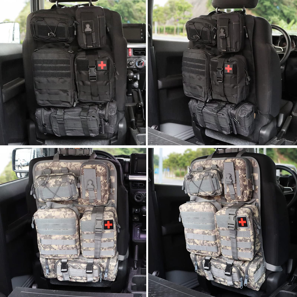 MAIKER OFF ROAD pouch open with contents visible for quick-access convenience benefit