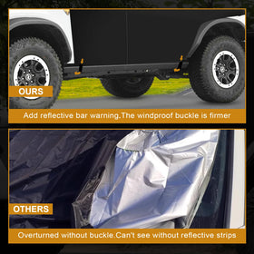 MAIKER OFF ROAD reflective strips visible at night enhancing roadside visibility