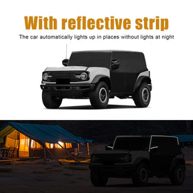 MAIKER OFF ROAD retractable straps and buckles securing cover against wind