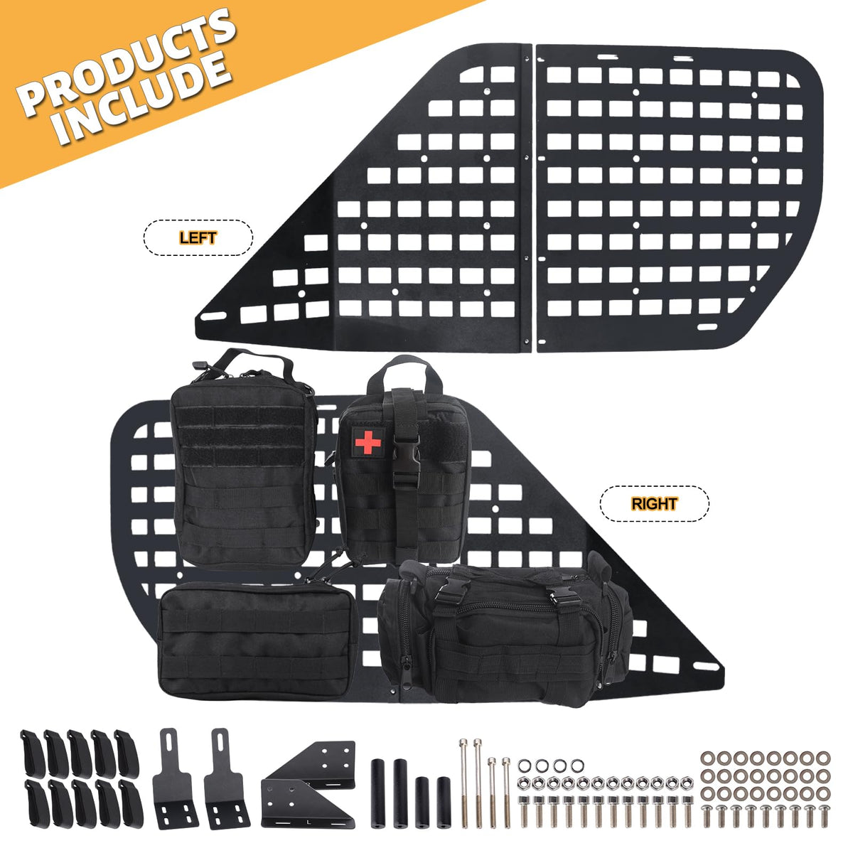 MAIKER close-up of MOLLE webbing showing attachment versatility