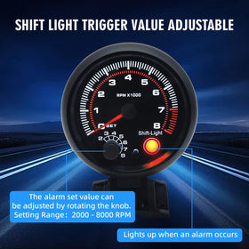 MAIMEIMI tachometer installed in vehicle dashboard demonstrating clean OEM-style fit