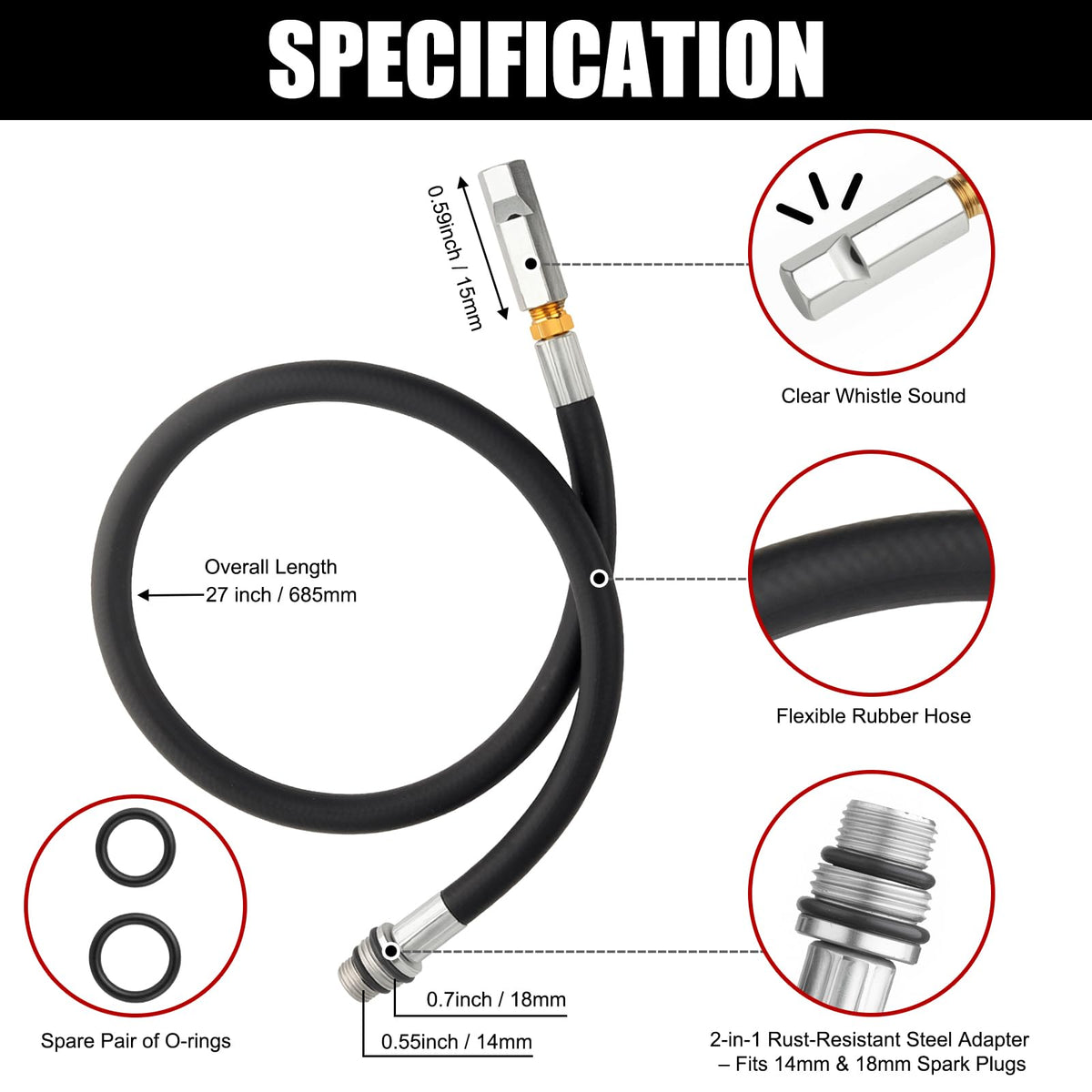 MainUseool installed in a spark plug port, aiding accurate timing setup