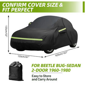 MAITUYU folded cover in storage bag for compact trunk portability
