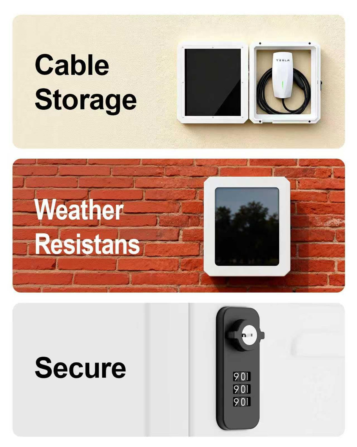 Maizengauto side mounted on garage wall showing weatherproof outdoor protection