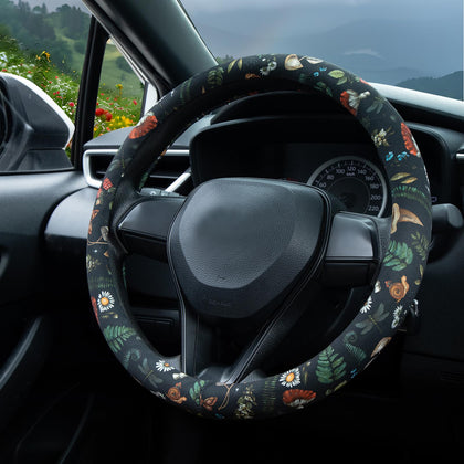 MAKLUVL front view showing woodland fern print and bright colors benefit style