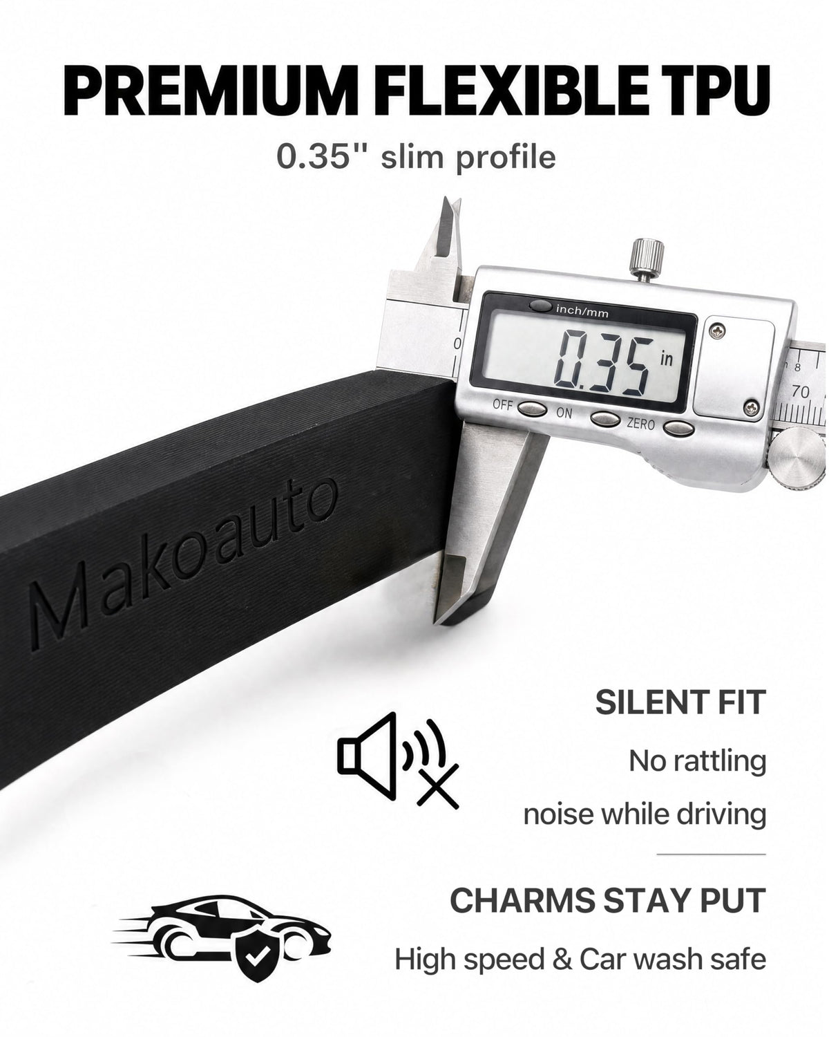 MAKOAUTO included stainless screws caps and tools for simple, secure installation