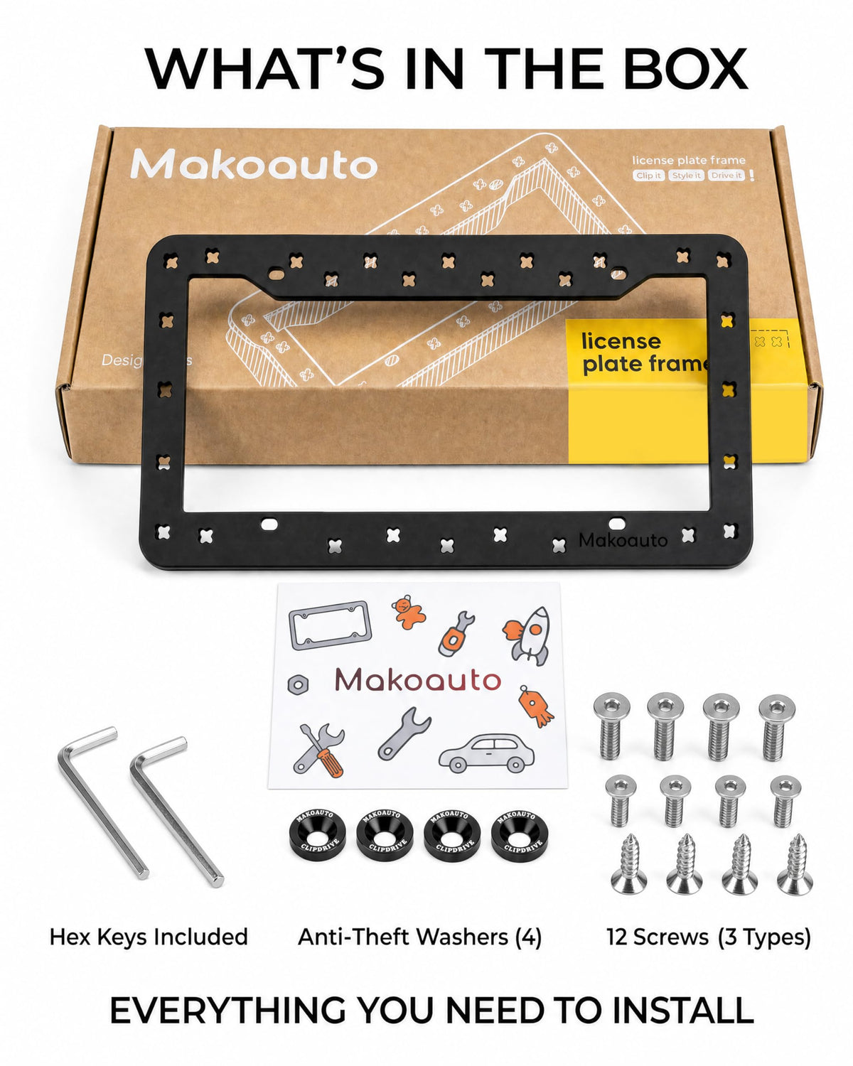 MAKOAUTO lifestyle rear car view showcasing personalized charms and decorative appeal