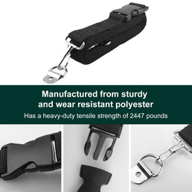 Malae buckle and D-ring detail demonstrating strong, easy-to-use hardware