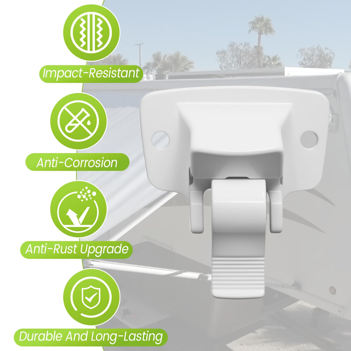Malae bracket installed on RV demonstrating correct mounting benefit