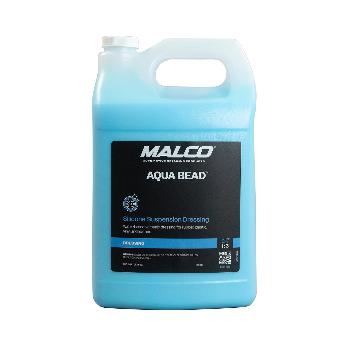 Malco Aqua Bead front gallon bottle showing product and label for easy selection