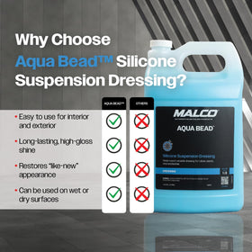 Malco Aqua Bead wiped on exterior trim revealing refreshed, non-greasy finish